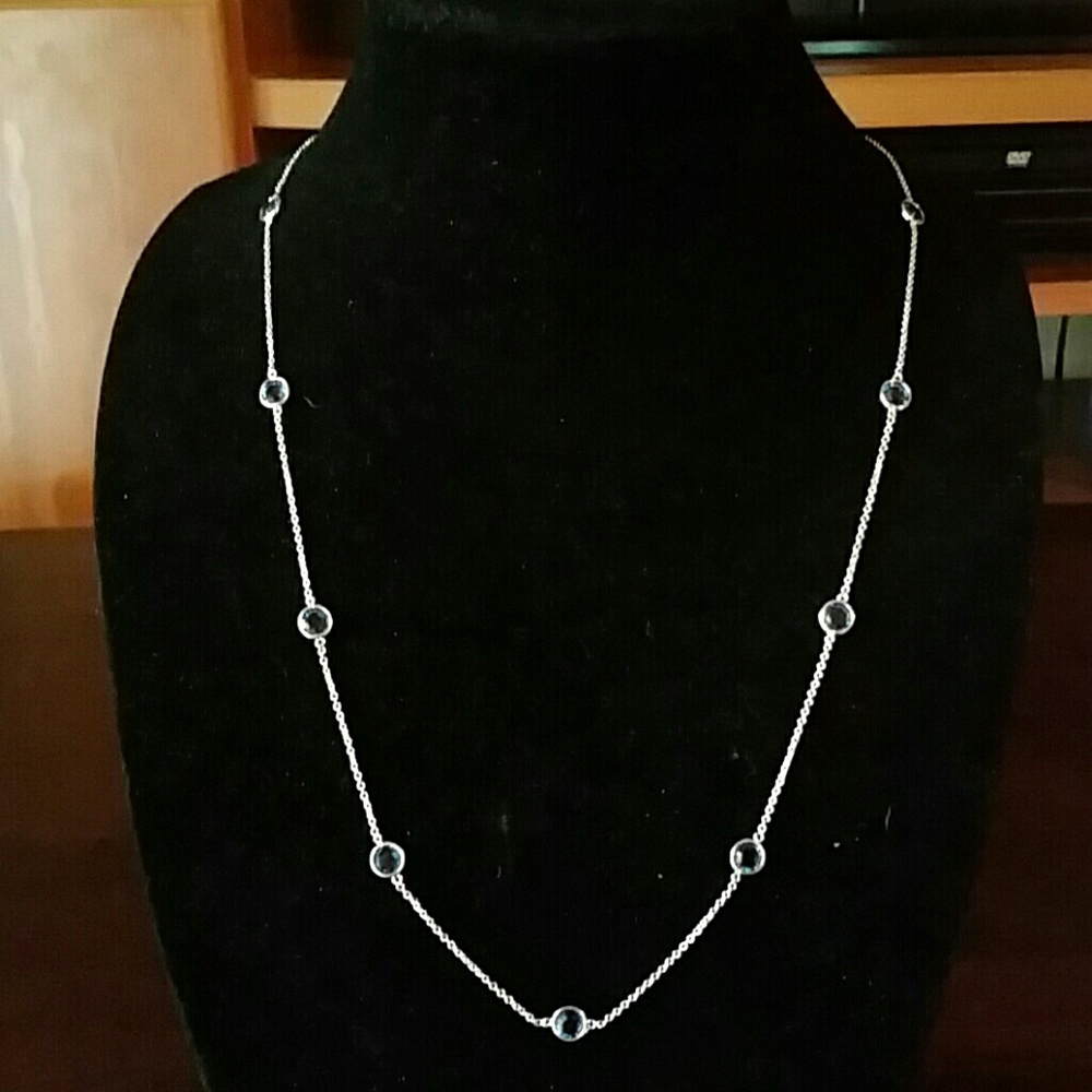 Brilliance Necklace with Swarovski Crystals Blue